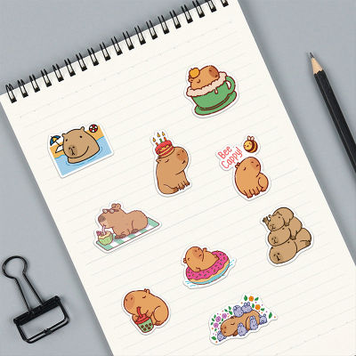 💖【Lowest price】MH 50pcs CUTE capybara Sticker set สำหรับแล็ปท็อป, กีตาร์, scrapbook และวารสารของขวัญ