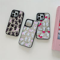 《KIKI》Original edition CASE.TIFY Cute Rabbit High-end Phone case for iphone 14 14pro 14promax 13 13pro 13promax High quality shockproof hard Phone case 12 12pro 12promax 11 phone case mirror design for men girl New Design