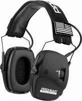 PROHEAR 036 Digital Electronic Shooting Ear Protection Patriot Sound Amplification Earmuffs, 23dB NRR Low Profile Noise Reduction Hearing Protection forRange and Hunting, Black Black (Patriot 2 Patch)