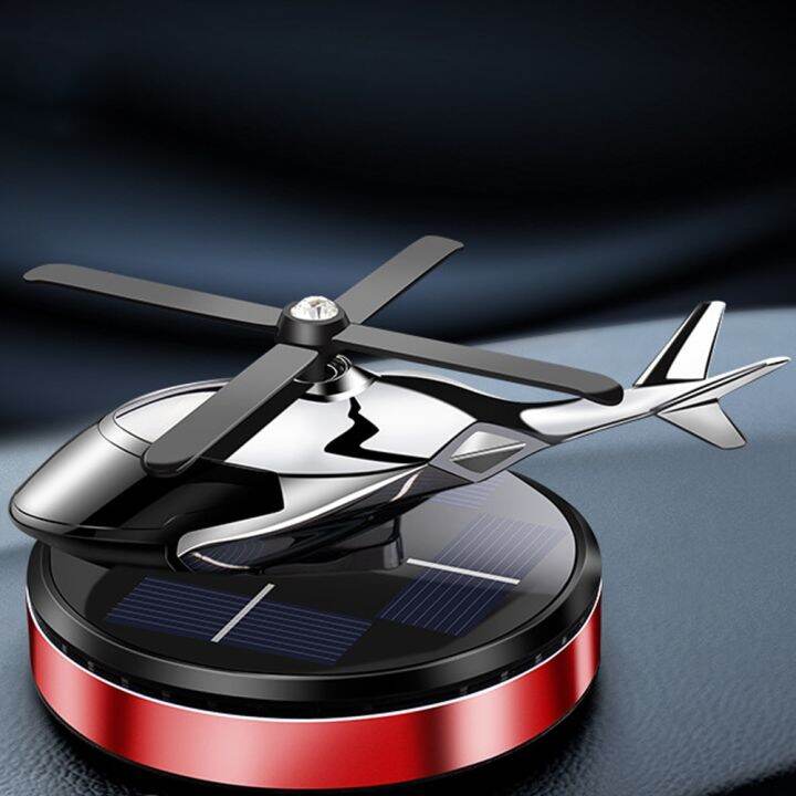 solar powered helicopter air freshener car airplane fragrance diffuser ornament