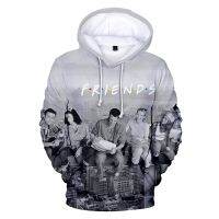 Sudadera con capucha de FRIENDS para hombre y mujer, suéter informal 3D, color blanco, primavera y otoño, 2023