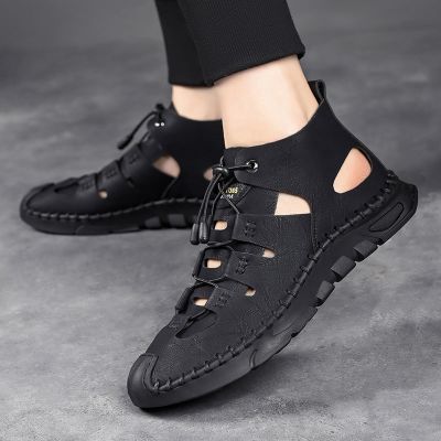 Sandals mens 2022 summer latest high-top explosive style casual hollowed out breathable holes Baotou trendy beach shoes