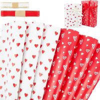 Love Heart Wrapping Paper Sheets Set of 6,s Day Wedding Anniversary Present ,70cm x 50cm