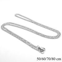 Wholesale Jewelry --  50/60/70/80 cm 316L Titanium steel White Long Chain Necklaces for Men Fashion Jewlery No Fade Fashion Chain Necklaces