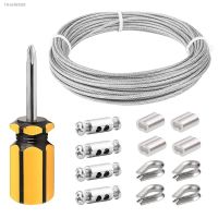 ✻✢ SGYM Cable Kit 10M/3mm Stainless Steel Wire Rope PVC Coated For Climbing Plants Garden Wire Balustrade