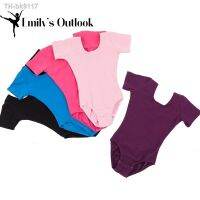 ❦❅ஐ Cheap Girls 39; Team Basic Short Sleeve Leotard Ballet Dance Clothing Gymnastics Suit Pink Black Royal Blue 110-170cm Free Shipping