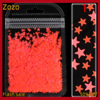 Zozo ✨Ready Stock✨ เลื่อมกากเพชรรูปดาว3D แวววาวระยิบระยับสีพื้นเกล็ด1ถุง