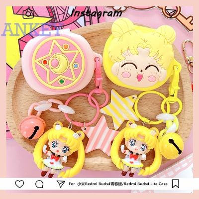Suitable for for Redmi Buds 4 Lite Case Protective Buds4Lite Buds4 4Lite Cute Cartoon Cover Bluetooth Earphone Shell Accessories TWS Headphone Portable
