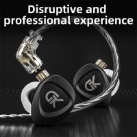 GK GSE Wired Headset Ergonomic HiFi ABS 4 Moving Iron Units In-ear Earphone 10mm Speaker In-ear Earphone