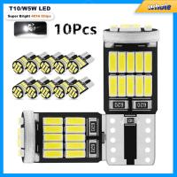 10ชิ้นภายในรถยนต์ SMD 6000K 168หลอดไฟแอลอีดีอัตโนมัติไฟป้ายทะเบียนรถ Led Canbus T10 W5W หลอดไฟ LED ไฟสัญญาณเลี้ยว Lampu Belakang ย้อนกลับของรถ10ชิ้น