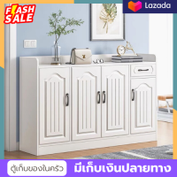 ชั้นวางของ ตู้เก็บของ ตู้สีขาว ชั้นเก็บของ เคาน์เตอร์ เคาน์เตอร์ครัว Storage cabinet แข็งแรงทนทาน สีขาว ดีไซน์สวย ? พร้อมจัดส่ง