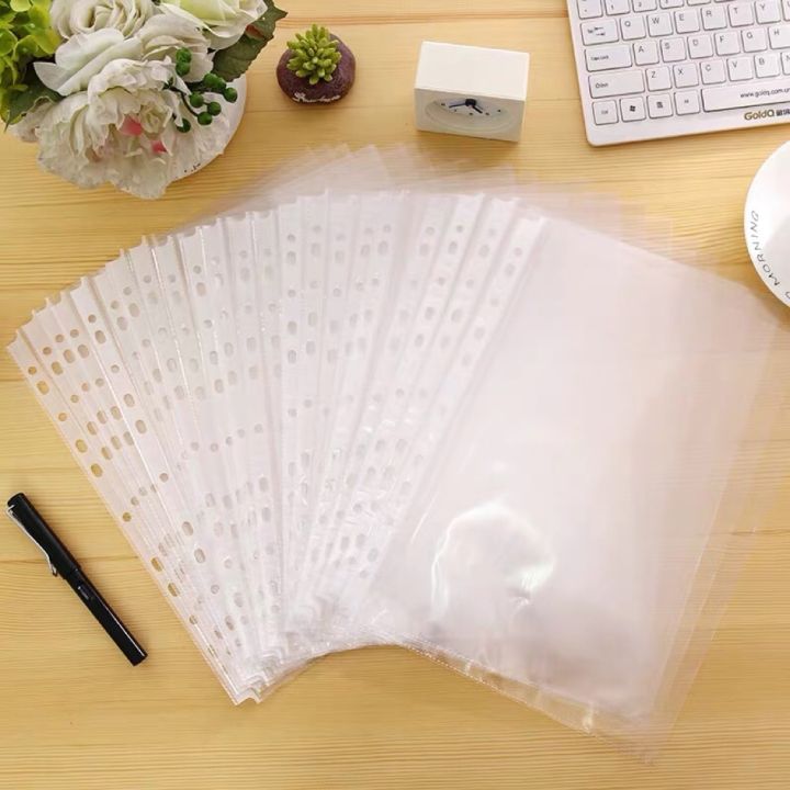 100 pieces 11 hole A4 PP Clear pockets Sheet protector 0.06mm | Lazada ...