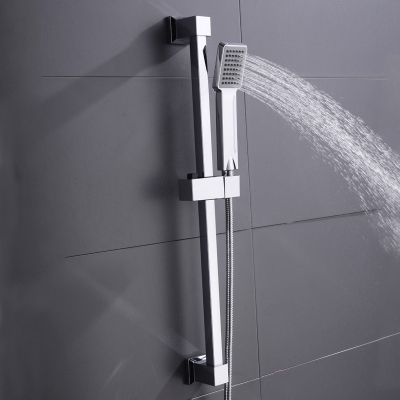 Free Shipping Square Adjustable Lifting Shower Slide Bar with Shower Holder ABS Sliding Bar Shower Set  by Hs2023
