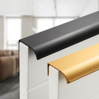 Black Gold Hidden Cabinet Handles Zinc Alloy Kitchen Cupboard Pulls Drawer Knobs Bedroom Door Furniture Handle Hardware