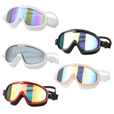แว่นตาว่ายน้ำเฟรมขนาดใหญ่กันฝ้า HD สำหรับทุกเพศแว่นตาว่ายน้ำผู้ใหญ่อุปกรณ์แว่นตาดำน้ำแว่นตาว่ายน้ำสำหรับฝึกมืออาชีพ