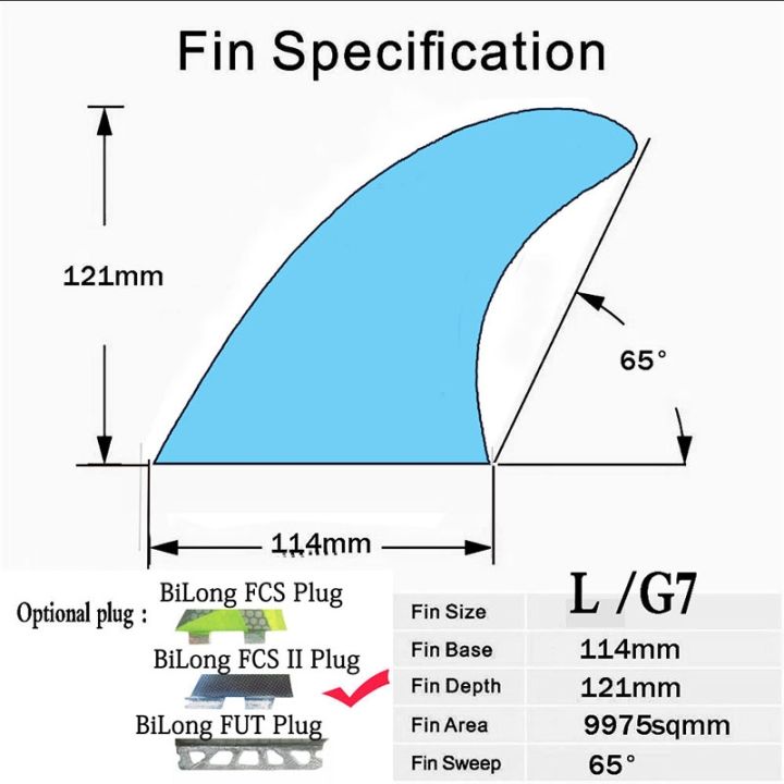 bilong-fcs-ii-g7-surfboard-fins-thruster-3pcs-set-fiberglass-honeycomb-with-carbon-l-size-surf-fin-quilhas-tri-fins-carbonfiber