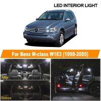 19pcs Canbus LED Interior Dome Light Kit For 1998-2005 Mercedes Benz M ML class W163 ML320 ML350 ML430 ML500 License Plate Lamp