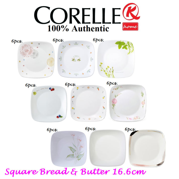 CORELLE Square Bread & Butter Plate 16.6cm (6pcs) Lazada PH