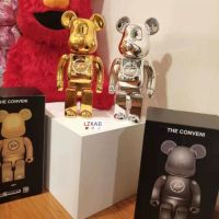 Bearbrick - Hiroshi Fujiwar Flash Ver 400 28cm Gear Joint Electroplated Anime Action Figures Toy Collection Gift