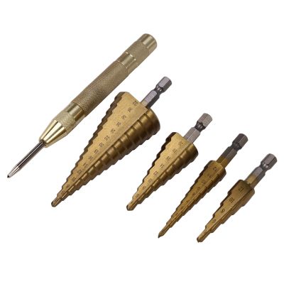 1 Set 3-12Mm 4-12Mm 4-20Mm 4-32Mm Metric Step Drill Bit Step Cone Cutter Tools Metal Drill Bit Set for Woodworking Wood