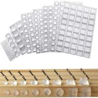 100pcs Soft Door Stops Clear Self adhesive Rubber Pads Cabinet Bumpers Damper Buffer Cushion Noise Dampening Furniture Hardware