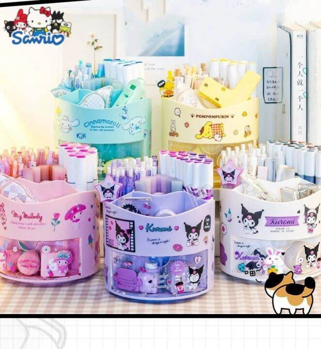 [MCESEO] Sanrio Kuromi Rotating Pen Holder My Melody Cinnamoroll Anime ...