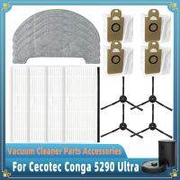 สำหรับ Cecotec Conga 5290 Ultra หุ่นยนต์เครื่องดูดฝุ่นอะไหล่ทดแทนอุปกรณ์เสริมแปรงด้านข้าง HEPA FILTER Mop Pad ถุงเก็บฝุ่น-GEIWH MALL