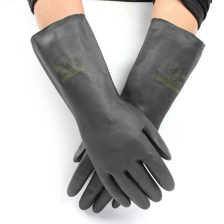 Honeywell 2095020 rubber chemical resistant gloves Strong acid and