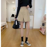 Summer Plain Shorts for Women Korean Style Fashion Wide-Leg Five-Point Short Pants