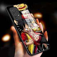 ปลอกสำหรับ Samsung A33 5G BL Luffy เคสกระจกนิรภัยมันวาวเคสโทรศัพท์กันกระแทก