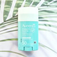 (Aveeno®) Protect + Soothe Mineral Sunscreen Stick for Sensitive Skin, SPF 50, 42g อาวีโน่ ครีมกันแดด แบบสติ๊ก สำหรับผิวบอบบาง