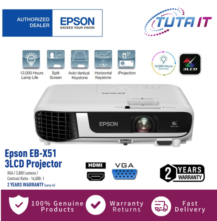 Epson EB-X51 XGA 3LCD Projector | Lazada