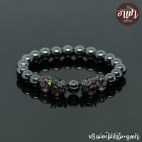 อาเป่า หินเฮมาไทต์ แร่เฮมาไทต์ Hematite ขนาด 8 มิล ประดับปี่เซียะ 5 ธาตุ 1 คู่ ปี่เซียะเปลี่ยนสี ปี่เซียะ 5 สี คัดหิน กำไลหินสี กำไลหินนำโชค