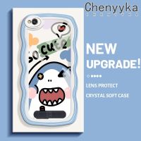 Chenyyka เคสสำหรับ Xiaomi Redmi 6A 5A 4A  เคสการ์ตูตูนน่ารัก ฉลามมาใหม่กรอบคลื่นมาการองเคสมือถือกันกระแทกใสนิ่มเคสโปร่งใส กล้องถ่ายรูปฝาครอบป้องกันซิลิก้าเจล