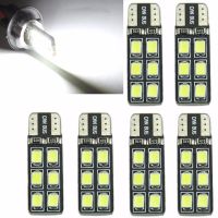 Niahode 6Pcs T10 194 168 2835 12LED Canbusข้อผิดพลาดฟรีความกว้างแผนที่ประตูหลอดไฟสีขาว