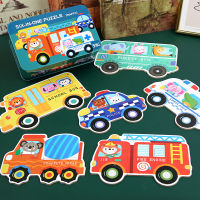 6 in 1 Box Large Size Wooden Puzzles Baby Animal and Traffic Vehicle Matching Jigsaw Puzzle Children Learning Educational Toys