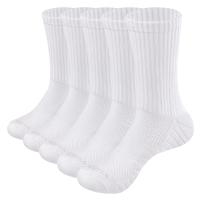 YUEDGE Women White Black Warm Cotton Cushion Cycling Running Training Hiking Athletic Sports Crew Socks Size 36-43 EU Towels