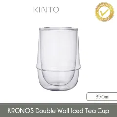 Kinto Kronos Double Wall Wine Glass 250ml / 8oz