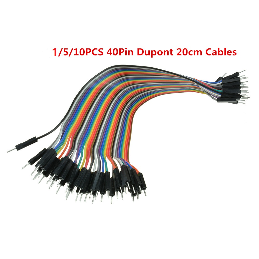 40PCS Dupont wire jumpercables 20cm 2.54MM male to female 1P-1P For Arduino 
