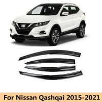 สำหรับ Nissan Qashqai 2015 2016 2017 2018 2019 2020 2021รถด้านข้างหน้าต่าง Visor D Eflector กระจกสำหรับฝนยามโล่ที่พักพิง