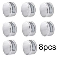 8Pcs 22mm/27mm Zinc Alloy Round Glass Clamp Bathroom Mirror Tight Clips Holder Hardware Door Hardware Wall Stickers Decals