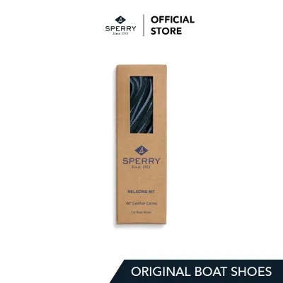 SPERRY NAVY BLUE LEATHER LACE เชือกผูกรองเท้า สีน้ำเงิน ( SP0035 )