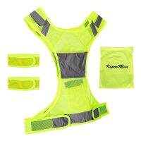 High Visibility Adjustable Reflective Elastic Safety Vest Unisex Suitable For Running Riding Cycling Sports Outdoor Wear