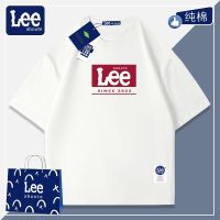 เสื้อยืดแขนสั้นสำหรับทั้งหญิงและชาย LEE ABOUTE,เสื้อยืดครึ่งแขนผ้าฝ้ายมาใหม่สำหรับฤดูร้อนใส่ได้หลายโอกาสและเรียบง่าย