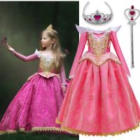 NNJXD Sleeping Beauty Aurora Princess Dress Kids Halloween Carnival Christmas Costume Girsl Birthday Party Cosplay Dress Up