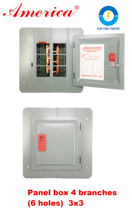 America Panel Box 4 Branches for Plugin breakers ( 6 holes) 3x3 | Lazada PH