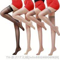 【CC】✠❀  4 Pairs Ultra Thin Thigh Socks Breathable Striped Over The Knee Stocks Womens Stockings Hosiery