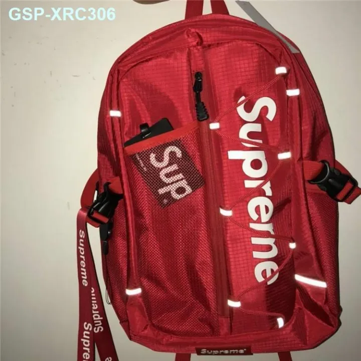 supremeฆ่าเชื้อกระเป๋าเดินทางจัดเก็บข้อมูลแบรนด์ไทด์เป้สะพายหลัง-supreme-กีฬา-superme-นักเรียนชายและหญิงกระเป๋านักเรียนใส่คอมพิวเตอร์-messenger