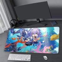 Game Honkai Star Rai Large Mouse Pad Aniem XXXL Gaming Mousepad Rubber Mouse Mat Gamer Desk Mats Keyboard Pads 900x400mm