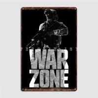 Warzone โปสเตอร์โลหะสำหรับคลับโปสเตอร์ป้ายดีบุกตกแต่งผนังบาร์คลับตลก